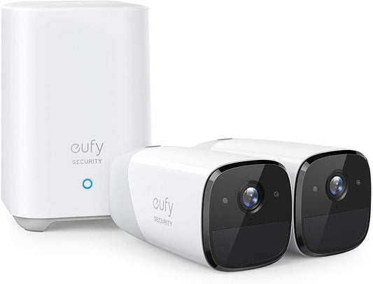 eufy Security eufyCam 2 Wireless Home Security Camera System,365-Day Battery Life, HD 1080p, IP67 Weatherproof, Night Vision, Compatible with Amazon Alexa, 2-Cam Kit,No Monthly Fee (Renewed)